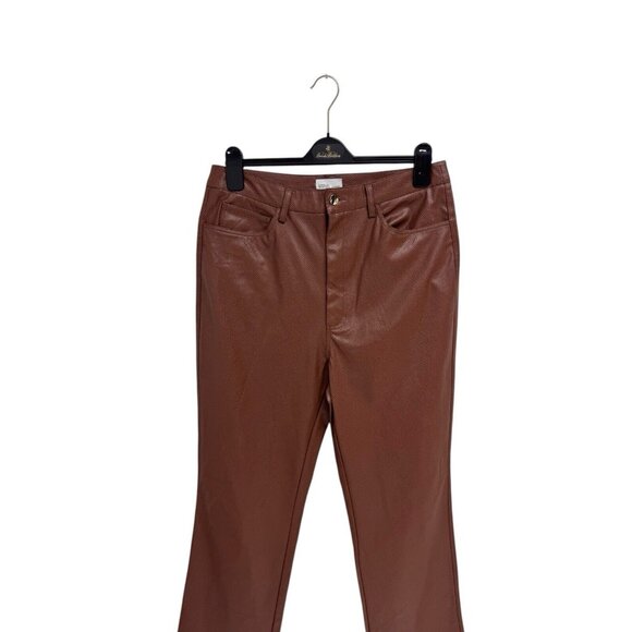 Danielle Bernstein Men's Faux Leather Snakeskin Brown Pants size 31 - Picture 2 of 10